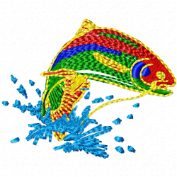 Fishes Embroidery Design 7 Fishes Embroidery Design 7